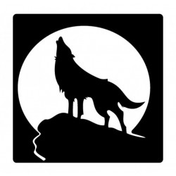 Wolf howling vinyl decal sticker for Cars and laptop